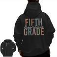 Retro Fifth Grade Dream Team Groovy Teacher Back To School Men Women Girls Kids Men Zip Up Hoodie Back Print, Groovy Teacher Gifts, trending gift