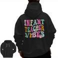 Retro Infant Teacher Vibes Women Daycare Teacher Men Zip Up Hoodie Back Print, trending gift Retro Infant Teacher Vibes Women Daycare Teacher Men Zip Up Hoodie Back Print, trending gift