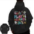 Retro Play Is Learning Kindergarten Teacher Team Women Men Zip Up Hoodie Back Print, trending gift