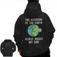 Rotation Of The Earth Makes My Day Science Teacher Earth Day Men Zip Up Hoodie Back Print, Science Teacher Gifts, trending gift