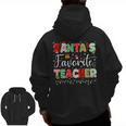 Santas Favorite Teacher Christmas Matching Xmas Men Women Men Zip Up Hoodie Back Print, trending gift Santas Favorite Teacher Christmas Matching Xmas Men Women Men Zip Up Hoodie Back Print, trending gift