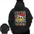 Santas Favorite Teacher Retro Groovy Smile Face Christmas Men Zip Up Hoodie Back Print, Groovy Teacher Gifts, trending gift Santas Favorite Teacher Retro Groovy Smile Face Christmas Men Zip Up Hoodie Back Print, Groovy Teacher Gifts, trending gift