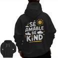 SÉ AMABLE Be Kind Bilingual Teacher Maestra Spanish Teacher Men Zip Up Hoodie Back Print, trending gift SÉ AMABLE Be Kind Bilingual Teacher Maestra Spanish Teacher Men Zip Up Hoodie Back Print, trending gift