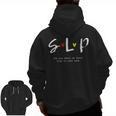 SLP Teacher Shirts Speech Language Pathologist Men Zip Up Hoodie Back Print, trending gift