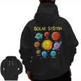 Solar System Cute Face Planets Space Science Teacher School Men Zip Up Hoodie Back Print, Science Teacher Gifts, trending gift