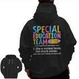 Special Education Team Definition Retro Ed Team Crew Teacher Men Zip Up Hoodie Back Print, trending gift