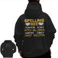 Spelling Bee Costume For a Halloween Teacher Pun Women Men Zip Up Hoodie Back Print, trending gift