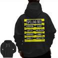 Spelling Bee Pun Halloween Costume For Teachers Men Zip Up Hoodie Back Print, trending gift Spelling Bee Pun Halloween Costume For Teachers Men Zip Up Hoodie Back Print, trending gift