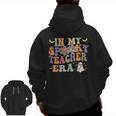 In My Spooky Teacher Era Groovy Hippie Retro Ghost Halloween Men Women Kids Men Zip Up Hoodie Back Print, Groovy Teacher Gifts, trending gift
