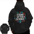 Stand Up For Science STEM Advocacy Pro Scientific Teacher Men Zip Up Hoodie Back Print, Science Teacher Gifts, trending gift
