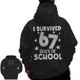 I Survived 67 Days Of School Teachers Students Men Zip Up Hoodie Back Print, trending gift