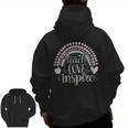 Teach Love Inspire Teacher Men Zip Up Hoodie Back Print, trending gift