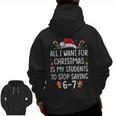 Teacher 67 Christmas Six Seven 6-7 For Men Women Humor Men Zip Up Hoodie Back Print, trending gift
