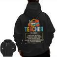 Teacher Definition Teaching School Teacher Men Women Men Zip Up Hoodie Back Print, trending gift
