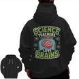 Teacher Halloween Costume Science Teachers Love Brains Men Zip Up Hoodie Back Print, Science Teacher Gifts, trending gift