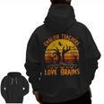 Teacher Halloween All English Teachers Love Brains Men Zip Up Hoodie Back Print, English Teacher Gifts, trending gift