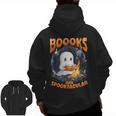 Teacher Halloween Ghost Reading Book Animal Boooks Are Men Zip Up Hoodie Back Print, trending gift