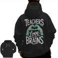 Teacher Halloween Shirt Women Men Teachers Love Brains Men Zip Up Hoodie Back Print, trending gift