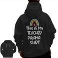 This Is My Teacher Pajama Shirt Teacher Life Tee Men Zip Up Hoodie Back Print, trending gift
