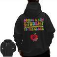 Teacher Pregnancy Announcement Clothing Expecting Teacher X-Small Men Zip Up Hoodie Back Print, trending gift