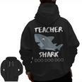 Teacher Shark Shirt Christmas Idea For Him Her Men Zip Up Hoodie Back Print, trending gift