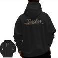 Teacher Teaching Camouflage Vintage Inspired Distressed Camo For Men Women Men Zip Up Hoodie Back Print, trending gift