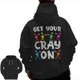 Teacher's Get Your Cray On Dabbing Crayons Men Zip Up Hoodie Back Print, trending gift Teacher's Get Your Cray On Dabbing Crayons Men Zip Up Hoodie Back Print, trending gift