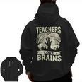 Teachers Love Brains Halloween Costume Boo Trick Teach Men Zip Up Hoodie Back Print, trending gift