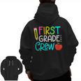 Team 1st Grade Crew Back To School 1st Grade Teacher Kids Men Zip Up Hoodie Back Print, trending gift Team 1st Grade Crew Back To School 1st Grade Teacher Kids Men Zip Up Hoodie Back Print, trending gift