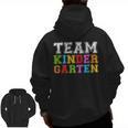 Team Kindergarten Shirt Boy Girl Teacher Graduation Men Zip Up Hoodie Back Print, trending gift