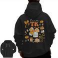 Team TK Crew Preppy Coquette Bow Pumpkin Fall TK Teacher Men Zip Up Hoodie Back Print, trending gift