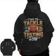 Test Day State Football Tackle Testing Day Sports Teacher Men Zip Up Hoodie Back Print, trending gift
