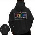 Testing Mode On Testing Day Motivational Teacher Kids Men Zip Up Hoodie Back Print, trending gift