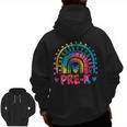 Tie Dye Prek Teacher Rainbow Preschool Back To School Girl Men Zip Up Hoodie Back Print, trending gift