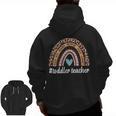 Toddler Teacher Rainbow Leopard Infant Teacher Men Women Men Zip Up Hoodie Back Print, trending gift