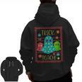 Trick Or Teach Neon Ghost Flower Teacher Spooky Halloween Men Zip Up Hoodie Back Print, trending gift