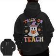 Trick Or Teach Teacher Groovy Ghost Halloween Teacher Men Zip Up Hoodie Back Print, Groovy Teacher Gifts, trending gift Trick Or Teach Teacher Groovy Ghost Halloween Teacher Men Zip Up Hoodie Back Print, Groovy Teacher Gifts, trending gift