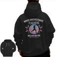 Never Underestimate Teachers Who Runs For Fun Men Zip Up Hoodie Back Print, trending gift Never Underestimate Teachers Who Runs For Fun Men Zip Up Hoodie Back Print, trending gift