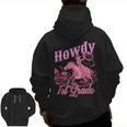 Vintage Howdy First Grade Cowgirl Teacher Western School Men Zip Up Hoodie Back Print, First Grade Teacher Gifts, trending gift