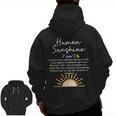 Vintage Human Sunshine Definition Teachers Mom Boss Women Men Zip Up Hoodie Back Print, Couple Gifts, trending gift