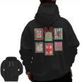 Vintage Preppy Very Merry Teacher Santa Stamps Christmas Men Zip Up Hoodie Back Print, trending gift