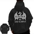 Vintage Teacher Of Dragons Quotes Teacher Student Men Zip Up Hoodie Back Print, trending gift