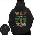 Wild About 3rd Grade Teacher Student Third Grade Zoo Safari Men Zip Up Hoodie Back Print, trending gift