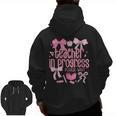 Women Teacher In Progress Coquette Pink Bow Future Teacher Men Zip Up Hoodie Back Print, Future Teacher Gifts, trending gift