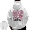 4th Fourth Grade Vibes Back To School Coquette Teacher Girl Men Zip Up Hoodie Back Print, 4th Grade Teacher Gifts, trending gift