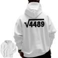 67 Meme Square Root 4489 Six Seven Slang Math Teacher Men Zip Up Hoodie Back Print, trending gift