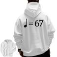 67 Music Meme Slang Musician Kids Music Teacher Men Zip Up Hoodie Back Print, trending gift