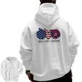 American Flag Teach Love Freedom Preschool Teacher 4th July Men Zip Up Hoodie Back Print, trending gift