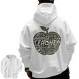 Apple Camoflauge Clothing Camo Student Teacher Cute School Men Zip Up Hoodie Back Print, trending gift