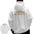 Art Teacher Definition Back To School First Day Men Zip Up Hoodie Back Print, trending gift